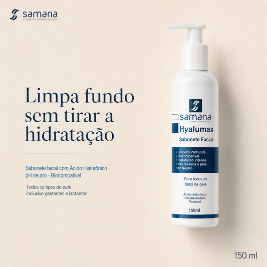 Samana Hyalumax Sabonete Facial com Ácido Hialurônico 150ml