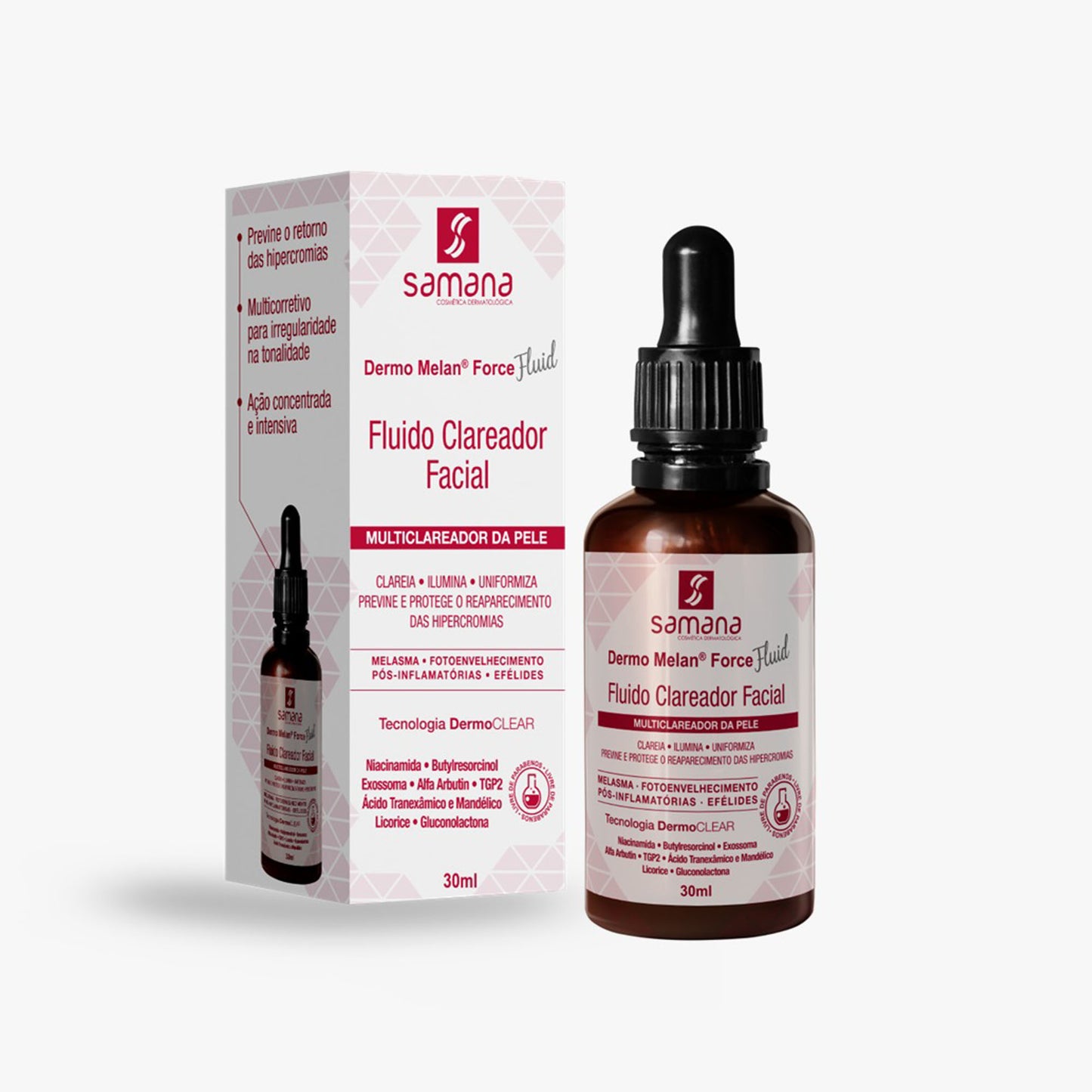 Fluido Clareador de Manchas Dermo Melan Force 30ml