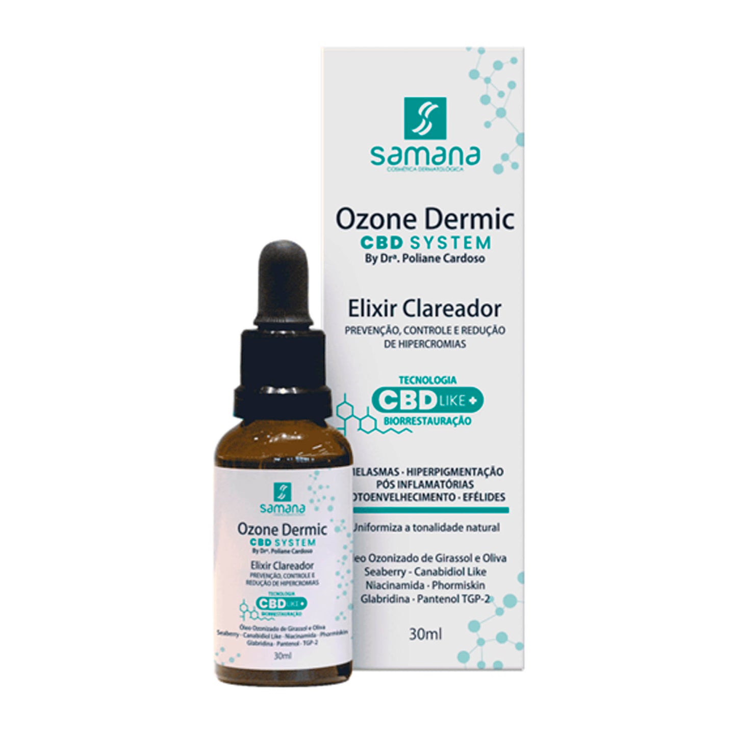 Ozone Dermic CDB SYSTEM Elixir Clareador Samana 30ml