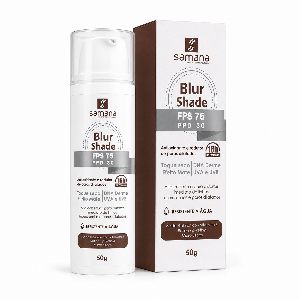 Samana DD Cream Blur Shade FPS 75 50g — frasco e embalagem