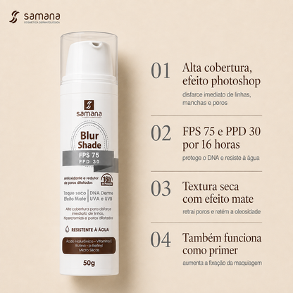Samana DD Cream Blur Shade FPS 75 50g — principais benefícios