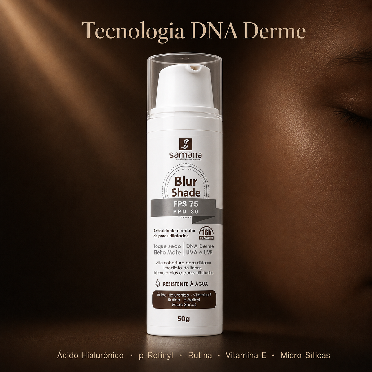 Samana DD Cream Blur Shade FPS 75 50g — tecnologia e ativos
