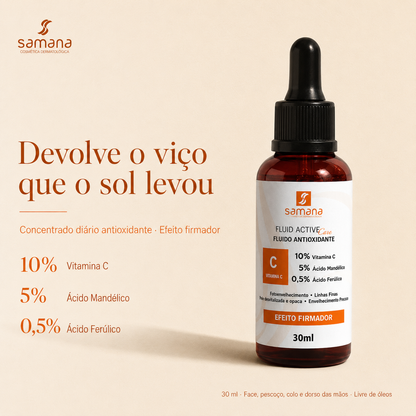 Fluido Facial Active Care Antioxidante Samana 30ml — destaque de benefício