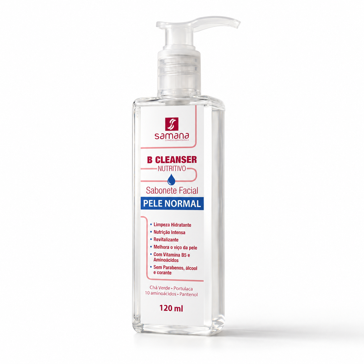 Sabonete Facial B Cleanser Nutritivo Samana 120ml — frasco e embalagem