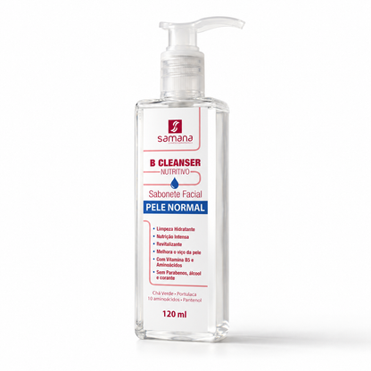 Sabonete Facial B Cleanser Nutritivo Samana 120ml — frasco e embalagem