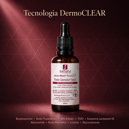 Fluido Clareador de Manchas Dermo Melan Force 30ml — tecnologia e ativos