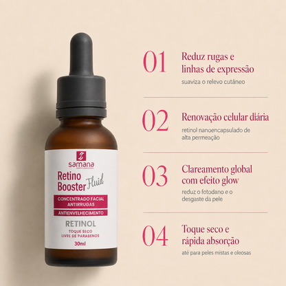 Concentrado Antirrugas Retino Booster Fluid 30ml — principais benefícios