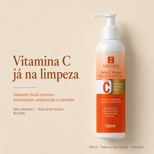 Sabonete Facial com Vitamina C Samana Skin C Prime 150ml