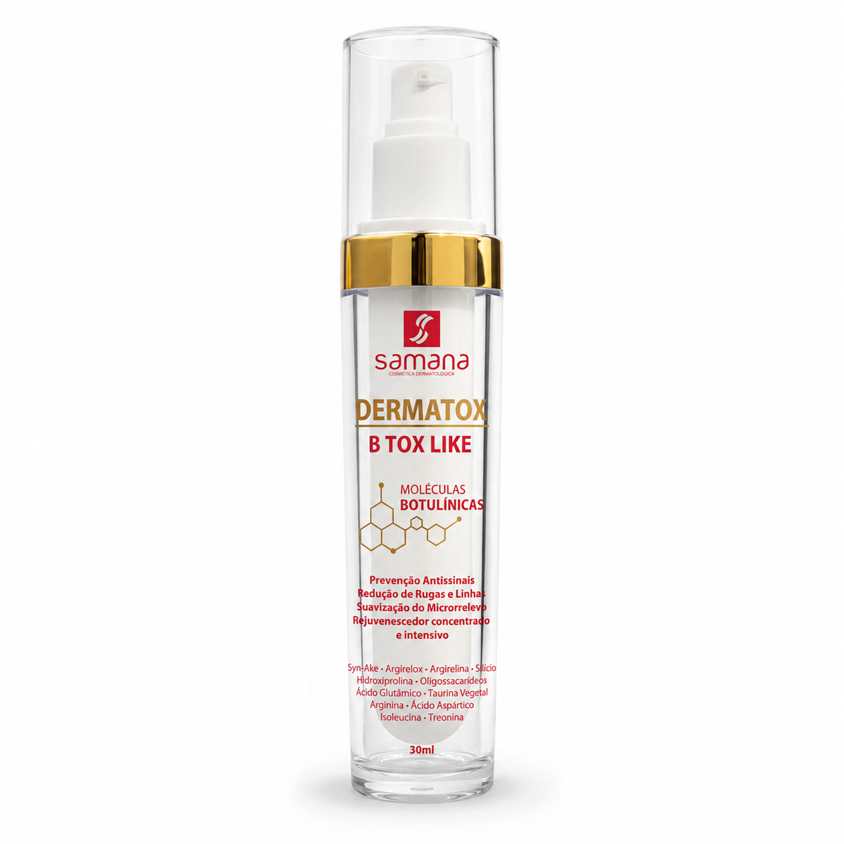 Creme Antissinais Rejuvenescedor Dermatox Samana 30ml — frasco e embalagem