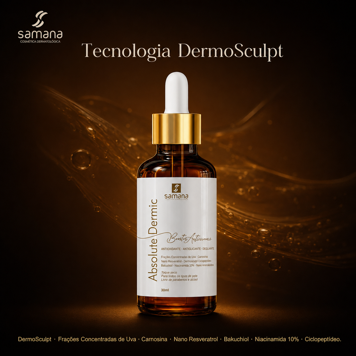 Booster Concentrado Antissinais Absolut Dermic 30ml — tecnologia e ativos