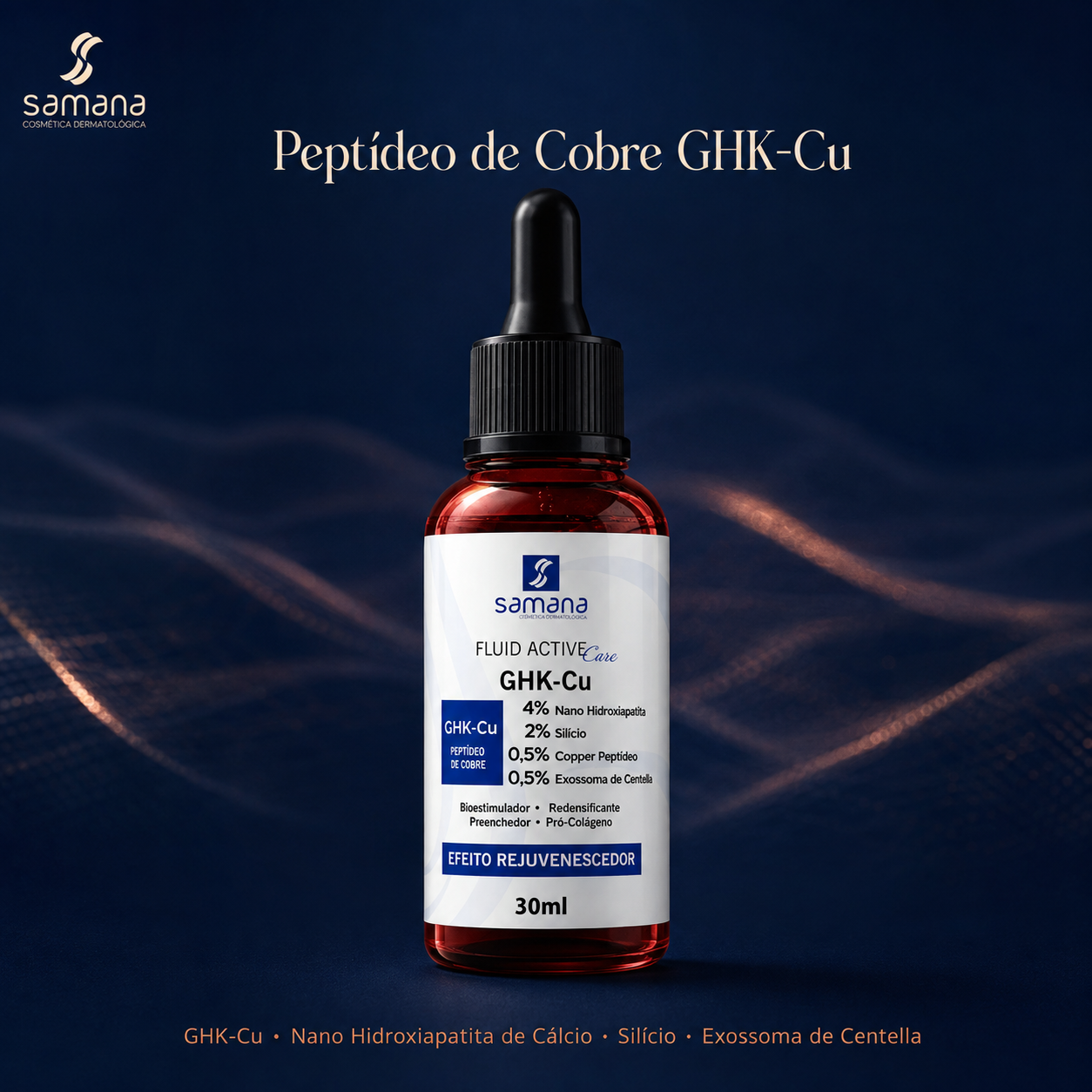 Fluid Active Care GHK-Cu Concentrado Bioestimulador Diário 30ml