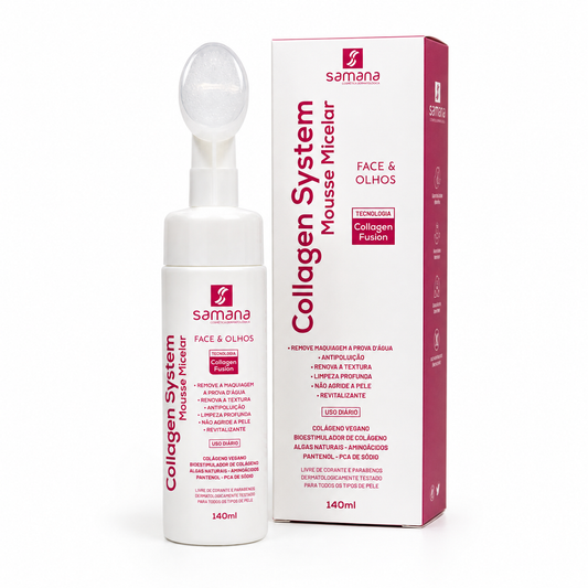 Sabonete Facial Collagen System Mousse Micelar - 140ml