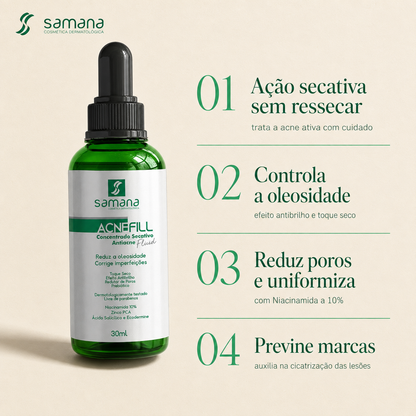 Fluido Ultra Secativo Concentrato Antiacne Acne Fiil Fluid 30ml