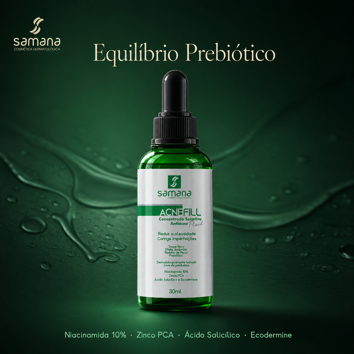 Fluido Ultra Secativo Concentrato Antiacne Acne Fiil Fluid 30ml