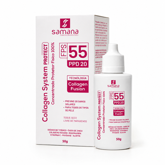 Protetor Solar 100% físico Collagen System FPS 55