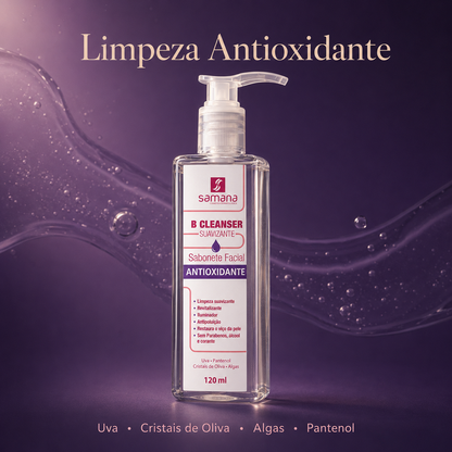 Sabonete Facial B Cleanser Antioxidante Samana 120ml — tecnologia e ativos