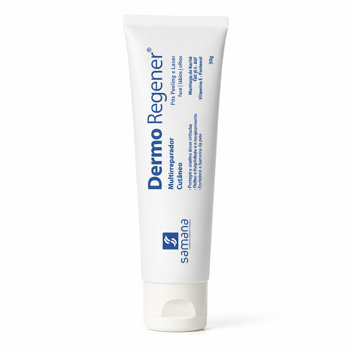 Creme Hidratante Multirreparador Samana Dermo Regener 30g — frasco e embalagem