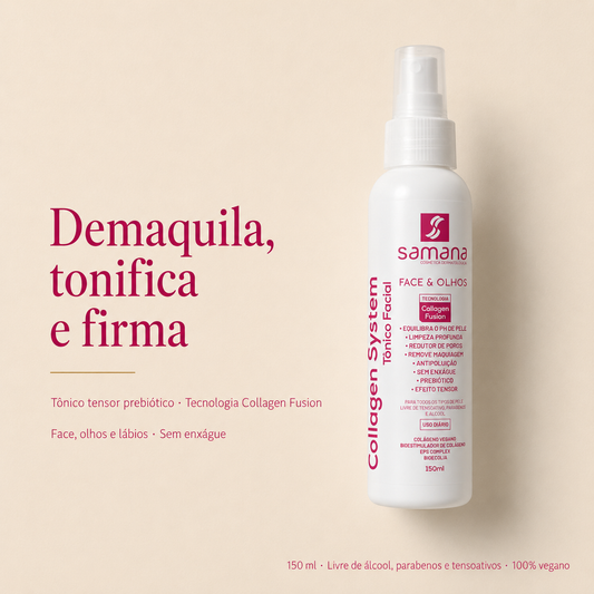 Tônico Facial Colágeno Samana Collagen System 150ml