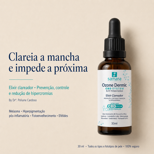 Sérum Ozone Dermic Elixir Clareador CBD Like Samana 30ml