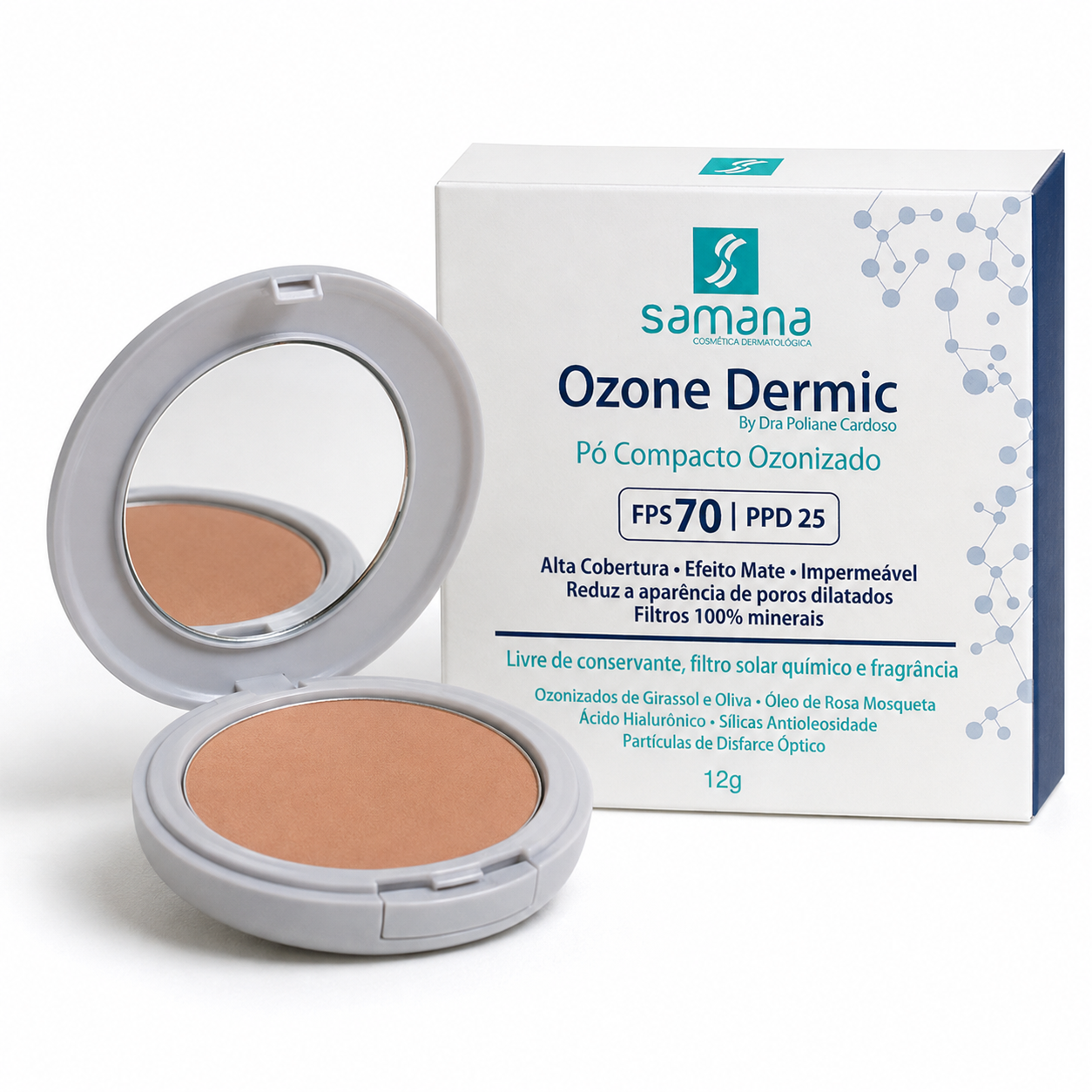 Samana Pó Compacto com Ozônio Ozone Dermic FPS70