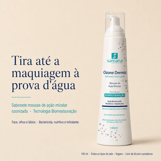 Samana Sabonete Facial Micelar Ozonizado Ozone Dermic 140ml