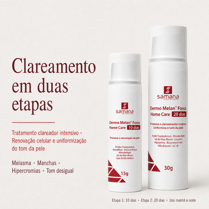 Samana Tratamento Clareador Dermo Melan 30 Dias — clareamento em duas etapas