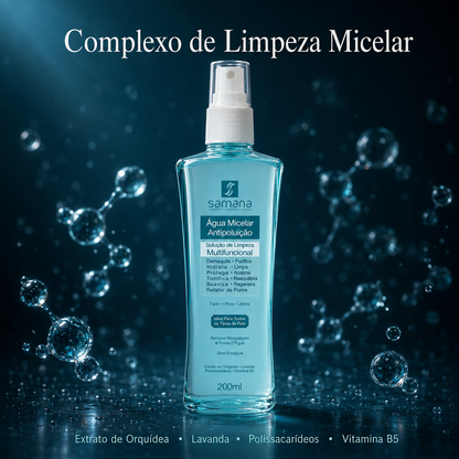 Samana Água Micelar Antipoluição 200ml — tecnologia e ativos