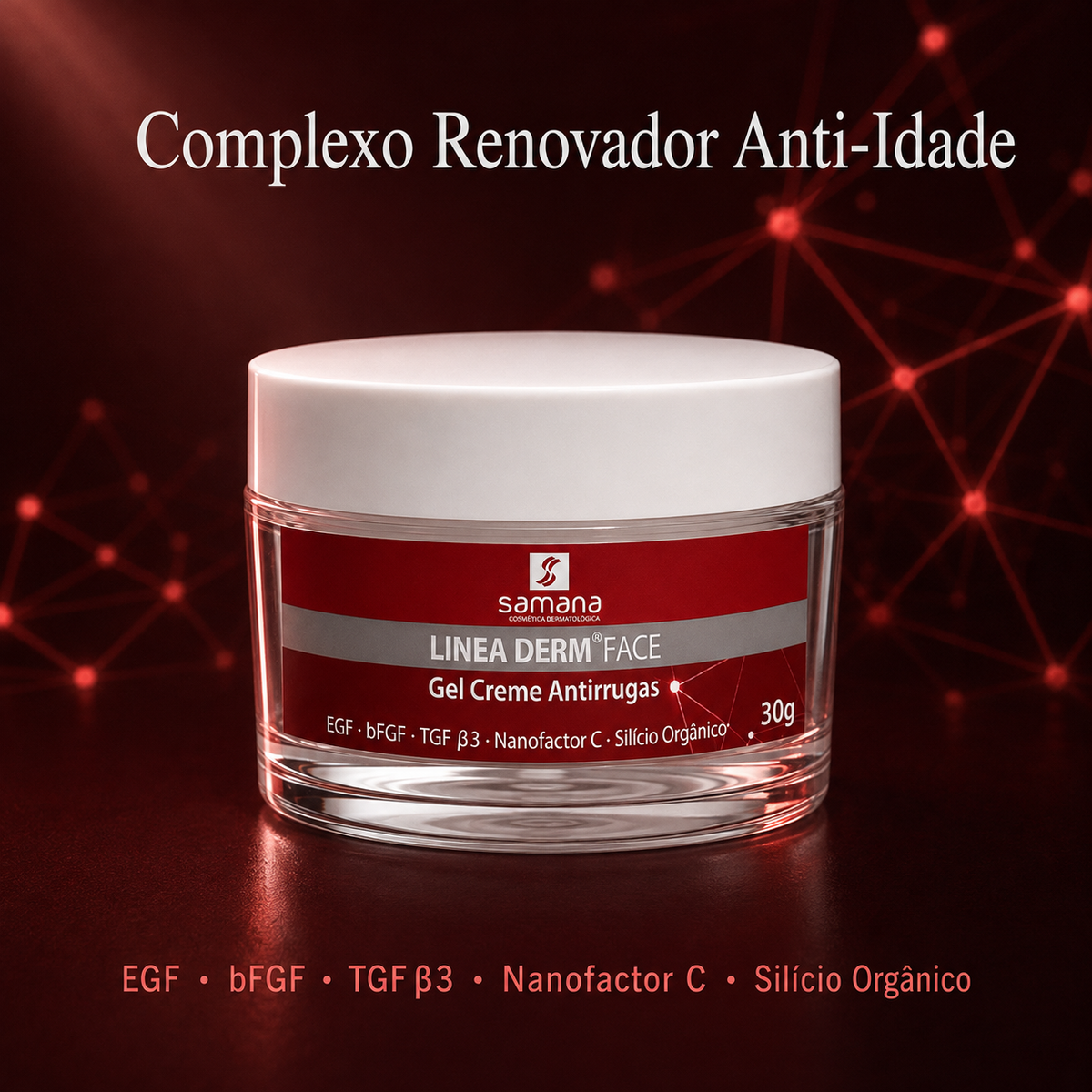 Samana Creme Antirrugas Linea Derm Face 30g — tecnologia e ativos