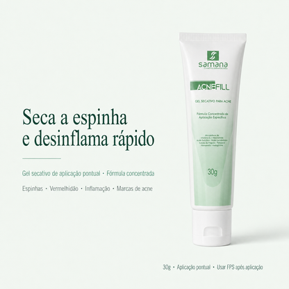 Samana Gel Secativo para Acne Acne Fill 30g — gel secativo de aplicação pontual