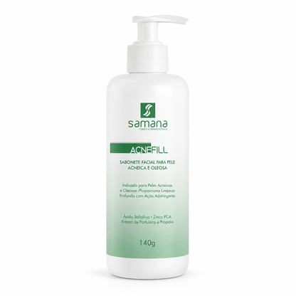 Samana Sabonete Facial Pele com Acne Acne Fill 140ml