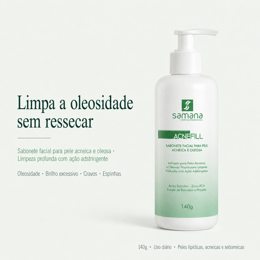 Samana Sabonete Facial Pele com Acne Acne Fill 140ml
