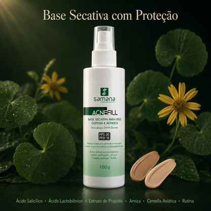 Samana Base Secativa FPS 30 Acne Fill Natural 100ml