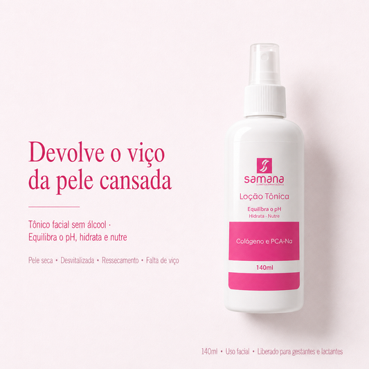 Samana Loção Tônica Colágeno PCA-Na Sem Álcool 140ml