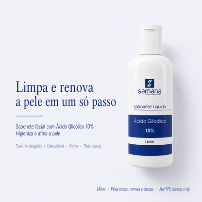 Samana Sabonete Facial com Ácido Glicólico 140ml