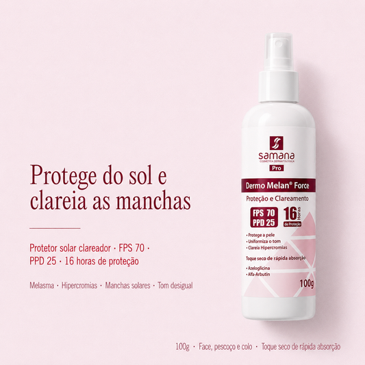 Samana Clareador Protetor Solar Dermo Melan Force FPS70 100g