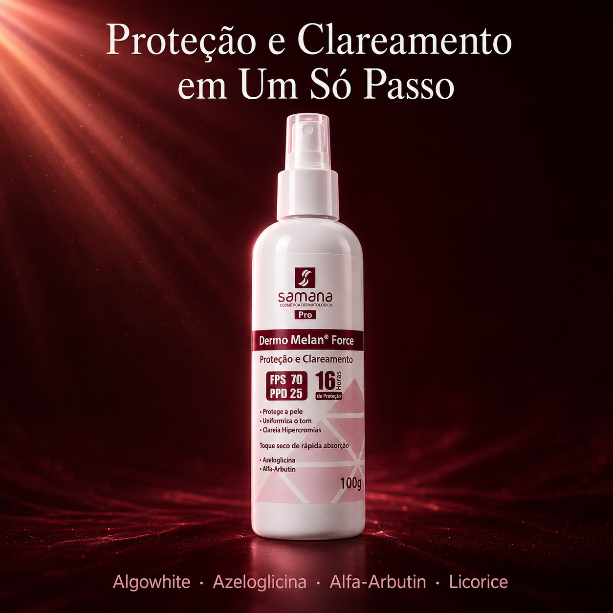 Samana Clareador Protetor Solar Dermo Melan Force FPS70 100g