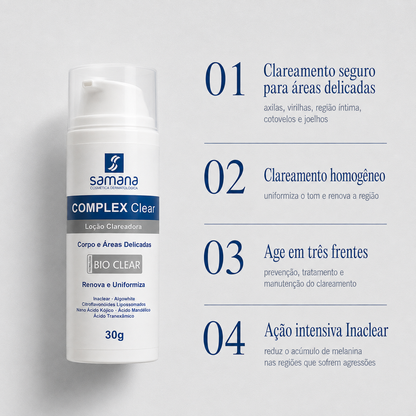 Samana Loção Clareamento de Axilas Complex Clear 30g — principais benefícios