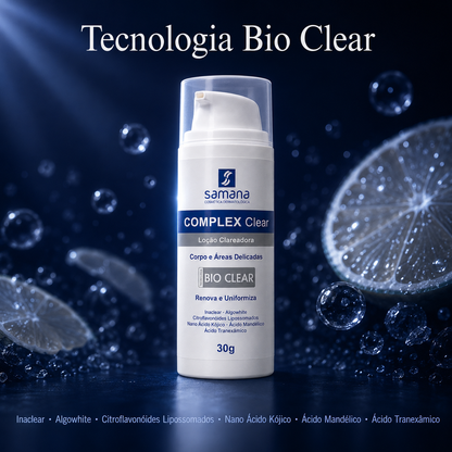 Samana Loção Clareamento de Axilas Complex Clear 30g — tecnologia e ativos