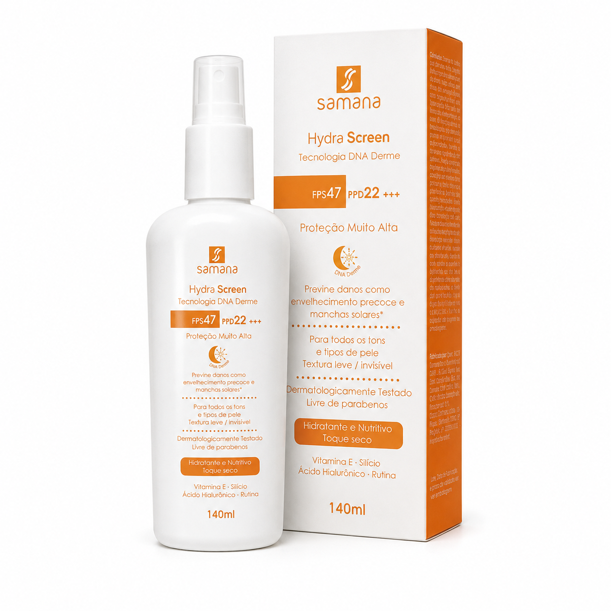 Samana Protetor Solar Hydra Screen Loção Facial FPS 47 140ml