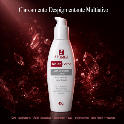Samana Creme Clareador Cutâneo Melan Force Dermo 45g — tecnologia e ativos