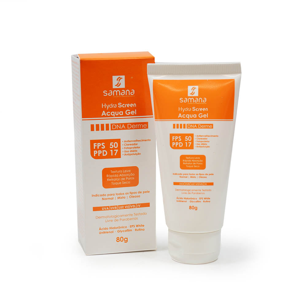 Samana Protetor Solar Hydra Screen Acqua Gel FPS 50 80g