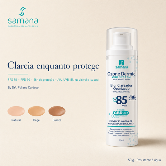 Blur Clareador com Ozônio FPS 85 OzoneDermic 50g